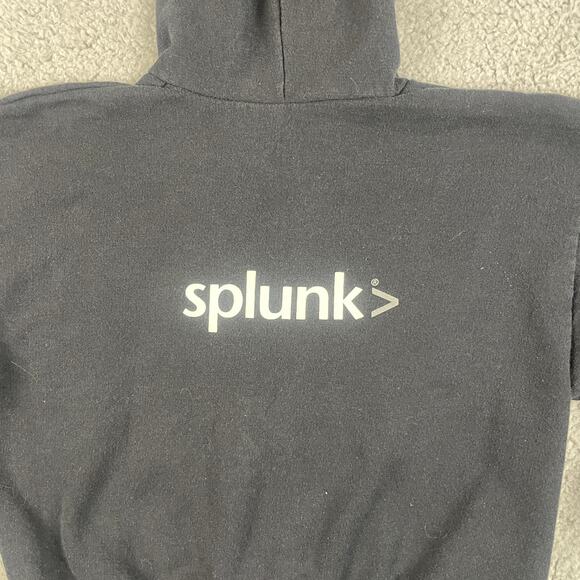 Hanes Youth Boy's Small Black Splunk Cotton Polyester Long Sleeve Zip Up Sweater - Picture 9 of 9